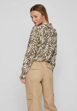 Vila Gemusterte - Overhemdblouse - Walnut -Dames 9aa6e8f91b2b4d14b0a1f4936efbece3