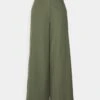 Viwilda Lia Belt Wide Pants - Broek - Four Leaf Clover