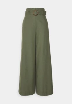 Viwilda Lia Belt Wide Pants - Broek - Four Leaf Clover