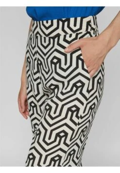 Vila High Waist Gemusterte - Broek - Black -Dames 9e475cb2fbe84ab382263052818fcdc3