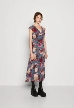 Vila Virilla V Neck Frill Dress - Cocktailjurk - Stormy Weather