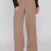 Vila High Waist Nadelstreifen - Broek - Brown Lentil