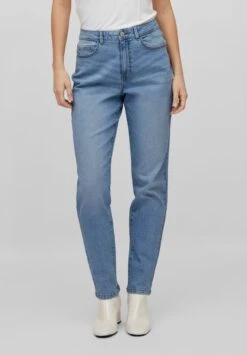 Vila Vinaomi Jo Lbd Hw Mom Noos - Straight Leg Jeans - Light Blue Denim
