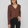 Vila Jolly Ls-Noos - Blouse - Shaved Chocolate -Dames a2293d59853e401b9a99a3408bece8c3