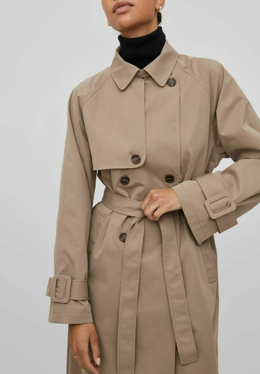 Vila Trenchcoat - Walnut 6 Vila Trenchcoat - Walnut - Afbeelding 4