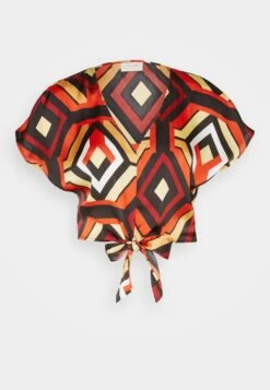 Vila Visofie Crop Tie- T-Shirt Print - Winetasting -Dames a38bfe5380b14d3f8a8e1bf909037151