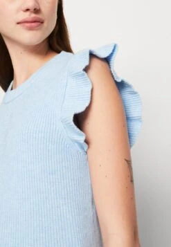 Vila Viril Flounce - Noos - T-Shirt Print - Kentucky Blue Melange -Dames a4e693ecff704a5b9d28669024b625c1