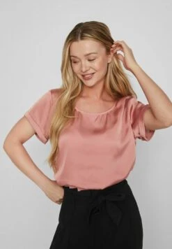 Vila Mit Kurzen Ärmeln Rundhals - Blouse - Old Rose -Dames a622bbe74d2a495a9b554b633e65497c