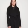 Vipoko Collar Coat - Halflange Jas - Black -Dames a6efc23d668b477da4870cf7d5dee05e