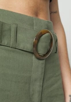 Viwilda Lia Hw Belt Wide Pants/Ptt - Broek - Green -Dames a81aeaeb216546ecb7f69a5045c211e9