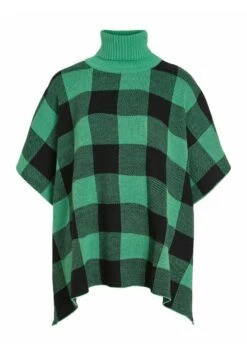 Vila High Neck Karo - Poncho - Kelly Green -Dames ab5b6908789c4e6a999ed824364861b4