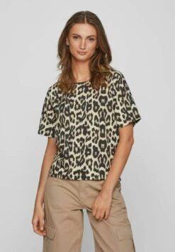 Vila Mit Kurzen Ärmeln Basic - T-Shirt Print - Black