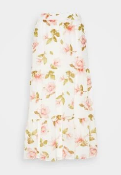 Vila Vimilina Flower Midi Skirt - A-Lijn Rok - Snow White -Dames ad69a5b640fe4682a4c00dd10c8866a8