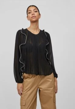 Vila Vimetina Plisse - Blouse - Black