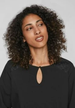 Vila Mit 3/4 Ärmeln Detailreiches - Blouse - Black -Dames aeef5646fb474e64baa7f39a855921fb