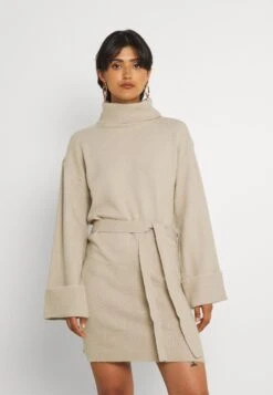 Vila Virolfie Tie Belt Dress - Gebreide Jurk - Natural Melange