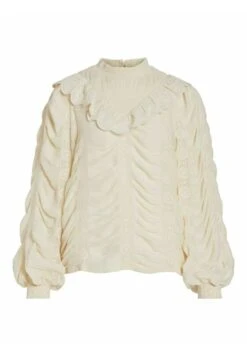 Vila Mit Langen Ärmeln Gerüschtes - Blouse - Birch -Dames b10c17199be946a88f7eb1f58b443dac