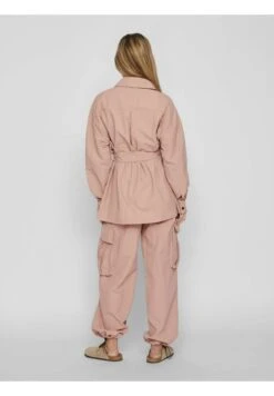 Vila Tie Waist Utility - Halflange Jas - Misty Rose -Dames b15892adef7a47ecbe48f2da19cf66d6