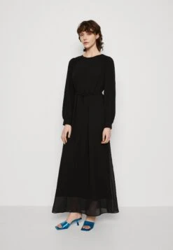 Vila Vifrederikke O Neck Maxi Belt Dress - Galajurk - Black