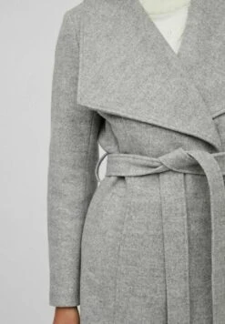 Taillengürtel - Halflange Jas - Light Grey Melange -Dames b9e436073cf64800af3176ad75bbbc53