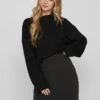 Vila Mit Langen Ärmeln High Neck - Sweater - Black -Dames be68bfc1a9e2479a8fe6cbbcc73e7377