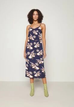 Violivia Strap Midi Dress - Jurk - Patriot Blueaop/Flowers Louis