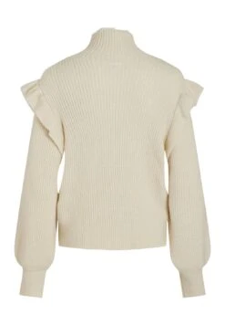 Vila Vibooba Frill Bf - Trui - Birch -Dames c3d4ab4a49de42f2b5c2dfbeb4a1bbaf