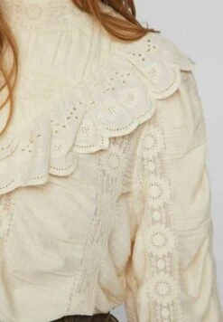 Vila Mit Langen Ärmeln Gerüschtes - Blouse - Birch -Dames c3dcdc374d434e2e883d099d9fa1cf77