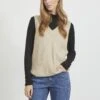 Vila Viril V-Neck- Top - Natural Melange -Dames c4697e7c58d64310935d71a729b18f82