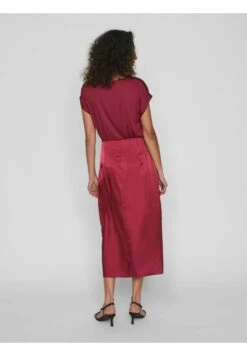Vila High Waist - A-Lijn Rok - Beet Red -Dames c4723be271444544b766cf62e4f4e56f
