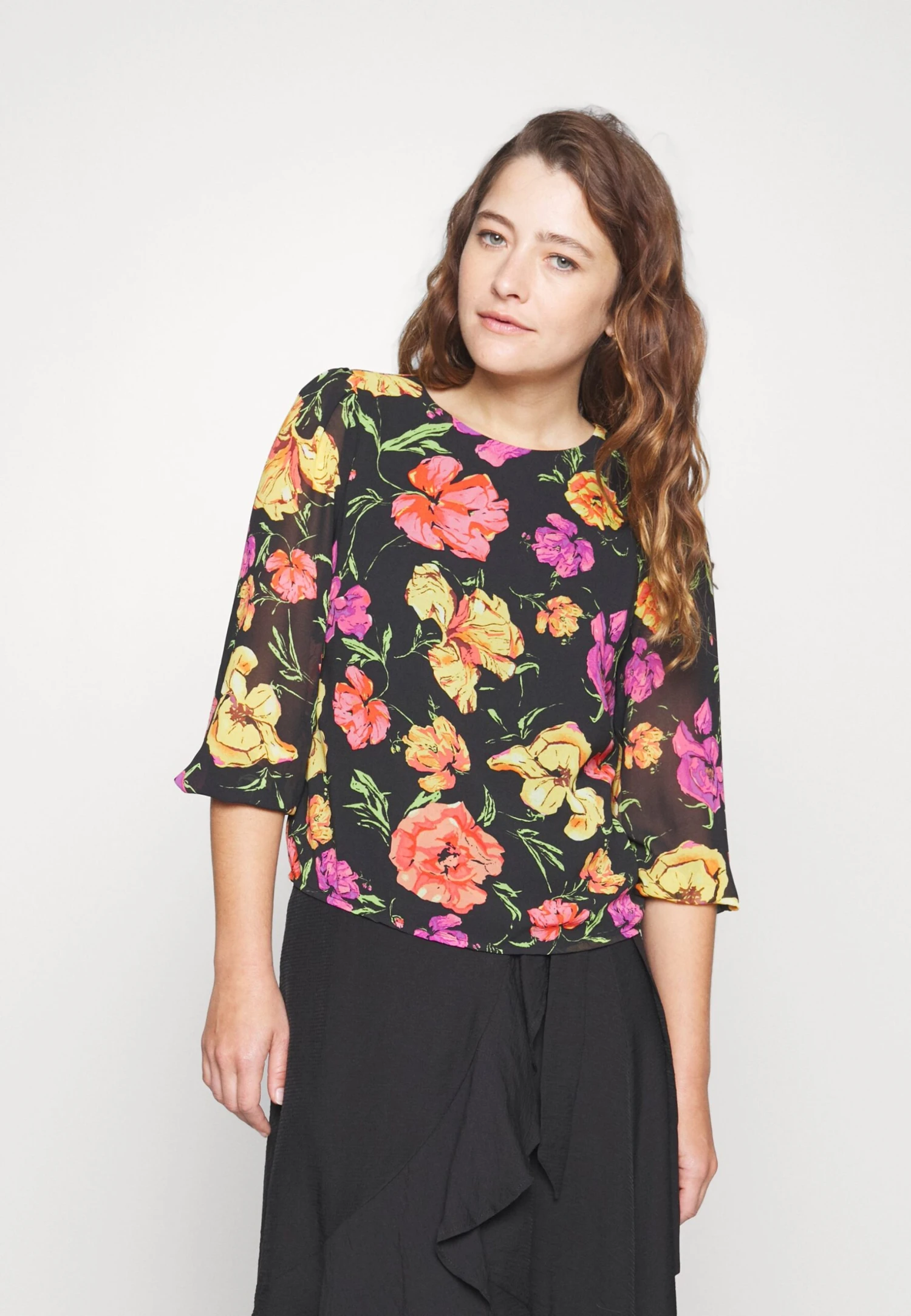 Viserena O-Neck Top - Blouse - Black 3 Viserena O-Neck Top - Blouse - Black