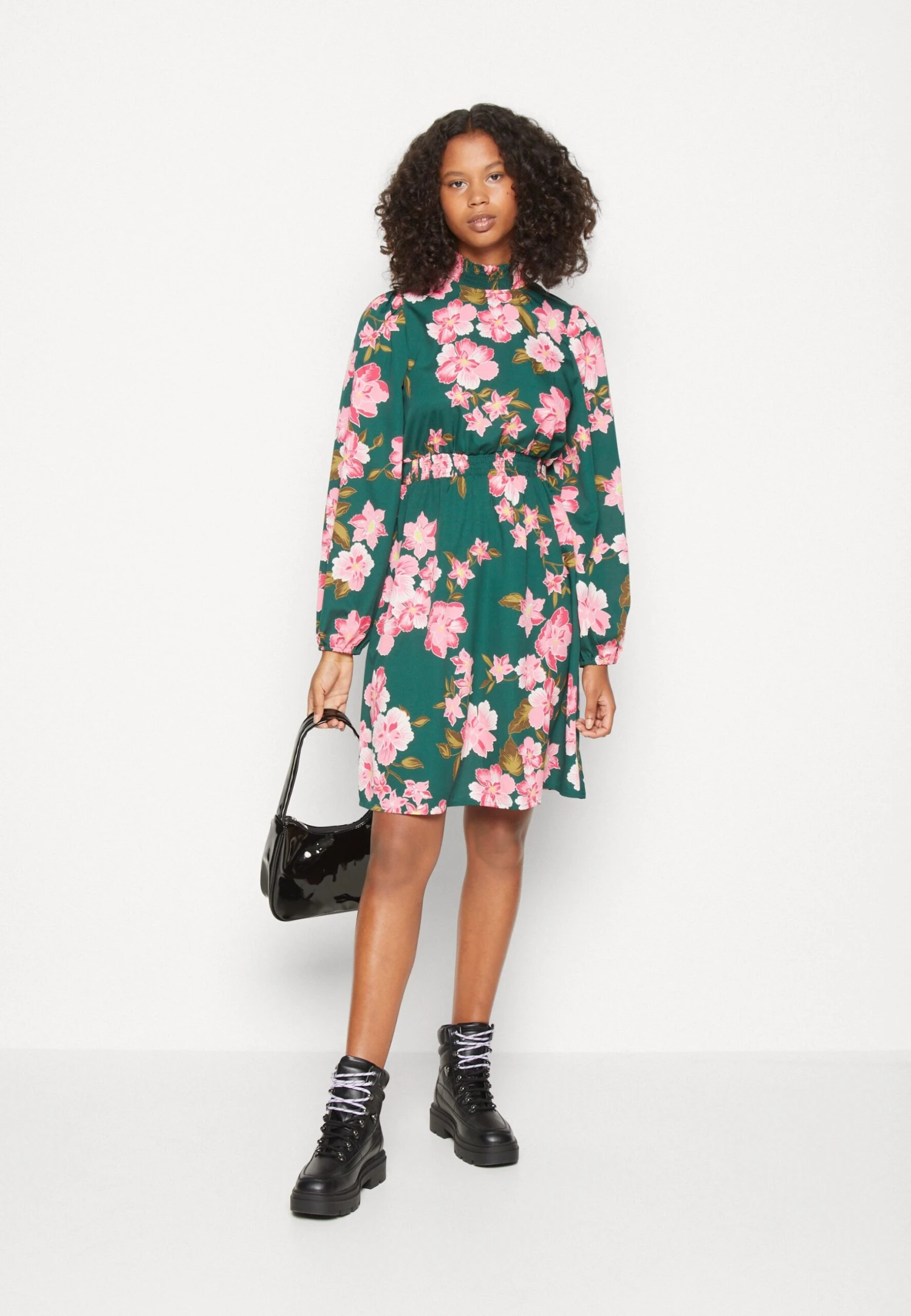 Vila Vimolly Highneck Dress - Jurk - Pineneedle 4 Vila Vimolly Highneck Dress - Jurk - Pineneedle - Afbeelding 2