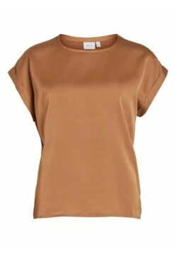 Vila Mit Kurzen Ärmeln Glänzendes - Blouse - Chipmunk