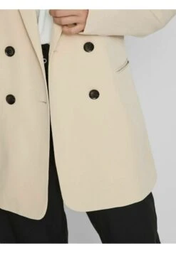 Vila Langer - Halflange Jas - Cement -Dames c82251ebdc614421afc6e5d6a37099d0