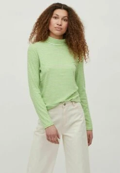 Vila Mit Langen Ärmeln High Neck - Longsleeve - Jade Lime