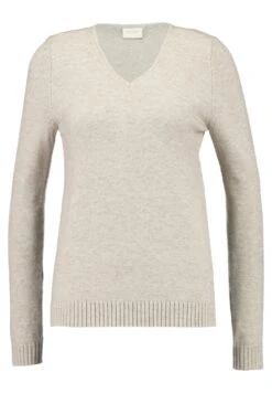 Vila Viril V-Neck L/S-Noos - Trui - Natural Melange -Dames c856ac1a0ce647e29f8d9f0eedd95023
