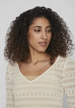 Vila Vichikka V-Neck - Longsleeve - Birch -Dames c8a9fdd81f9848a984ef99db9b301c6d