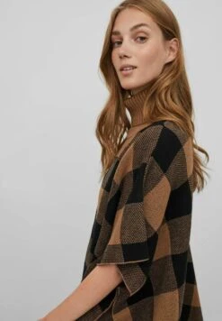 Vila High Neck Karo - Poncho - Toasted Coconut -Dames cb4a340f1d2d40da88bbd85611e3c140