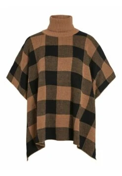 Vila High Neck Karo - Poncho - Toasted Coconut -Dames cbb25eab2314469c881f810546506f95