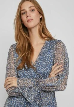 Vila DottaL/S - Jurk - Federal Blue -Dames d05c58d07a494aef8b818424ecb131b9