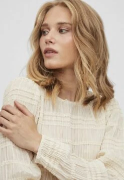 Vila VihilmaO-Neck Top - Blouse - Birch -Dames d32e84914f974a2c8af5671c88217b4c