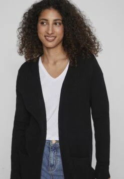 Vila Viril Long Cardigan - Vest - Black -Dames d4a029422ca544bc8c77599ff0311377