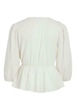 Vila V-Neck 3/4 Short Fake Wrap - Blouse - Birch -Dames d5d12a4bcbcb470a9d2d3630792f6be6