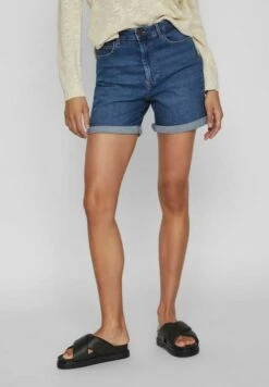 Vila High Waist - Jeansshort - Medium Blue Denim