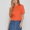 Vila Mit Kurzen Puffärmel - T-Shirt Print - Tigerlily -Dames d6e2fd6e2d0049dbad7d15461ee4f81a