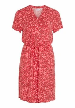 Vila Kurzärmeliges - Blousejurk - Mars Red -Dames d6f2536ef297440a97fa5fb18548d63e