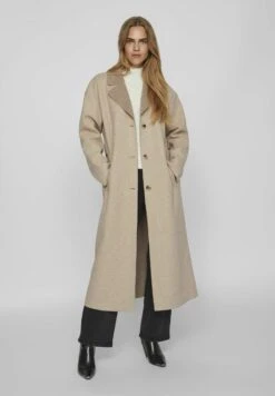 Vila Gebundener Longline - Trenchcoat - Brown Lentil