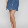Vila A-Lijn Rok - Medium Blue Denim -Dames d7833960a03248d98127eea7b9e1750b