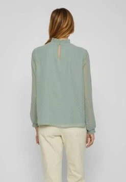 Vila Langarm - Blouse - Green Milieu -Dames da076b335b014529a587219d78b26918