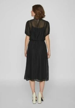Vila Kurzärmeliges - Jurk - Black -Dames da574ca00ed44da987154eeacb113309
